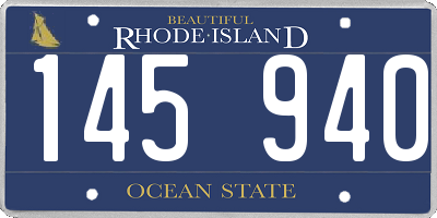 RI license plate 145940