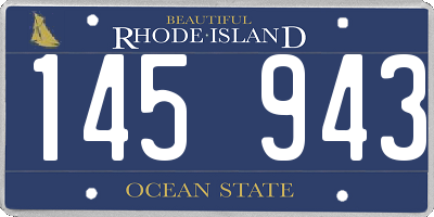 RI license plate 145943