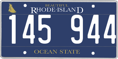 RI license plate 145944