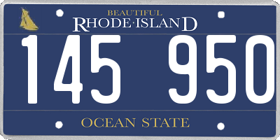 RI license plate 145950
