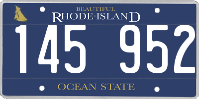 RI license plate 145952