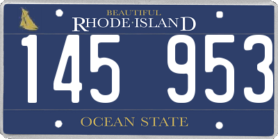 RI license plate 145953