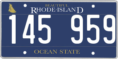 RI license plate 145959