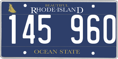 RI license plate 145960
