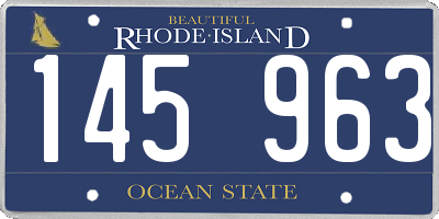 RI license plate 145963