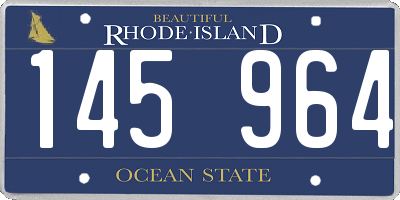 RI license plate 145964
