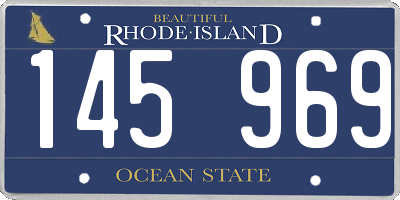 RI license plate 145969