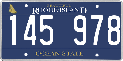 RI license plate 145978