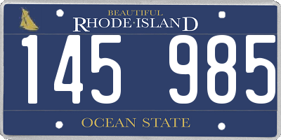 RI license plate 145985