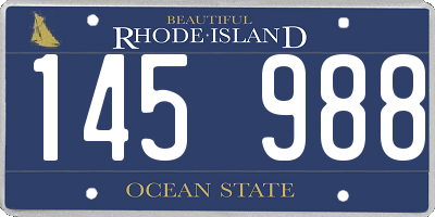 RI license plate 145988