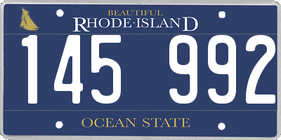 RI license plate 145992