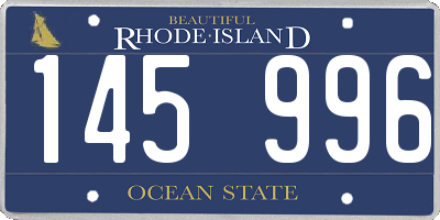 RI license plate 145996