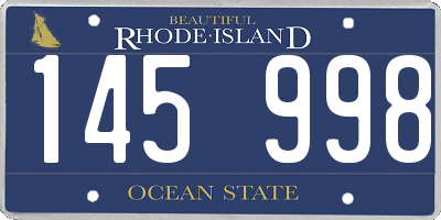 RI license plate 145998