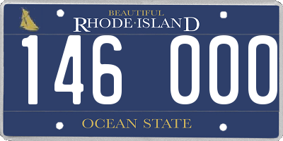 RI license plate 146000