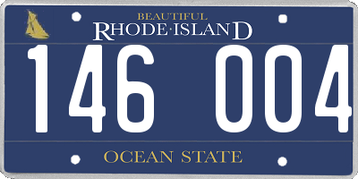 RI license plate 146004
