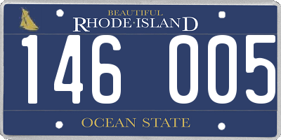 RI license plate 146005