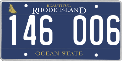 RI license plate 146006