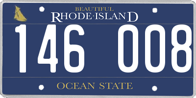 RI license plate 146008