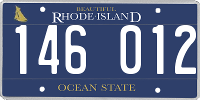 RI license plate 146012