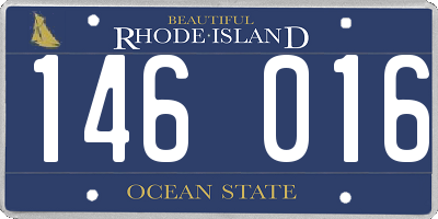RI license plate 146016