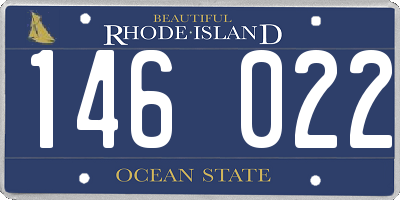 RI license plate 146022