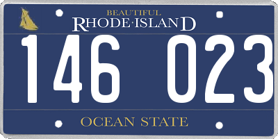 RI license plate 146023