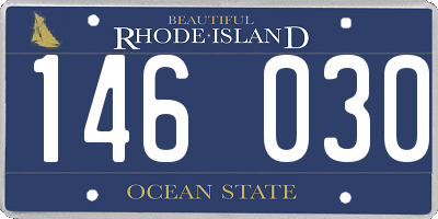 RI license plate 146030