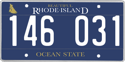 RI license plate 146031