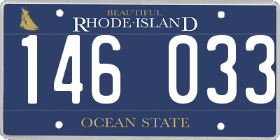 RI license plate 146033