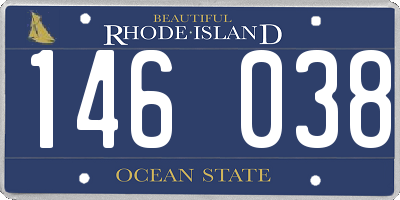 RI license plate 146038