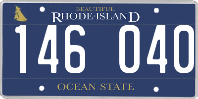 RI license plate 146040