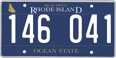 RI license plate 146041