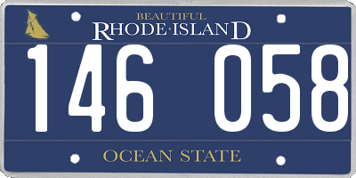 RI license plate 146058