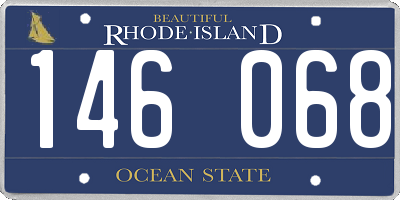 RI license plate 146068