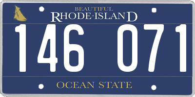 RI license plate 146071