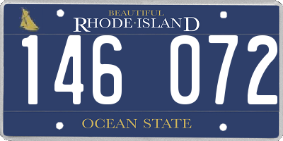 RI license plate 146072