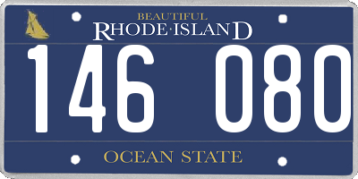 RI license plate 146080