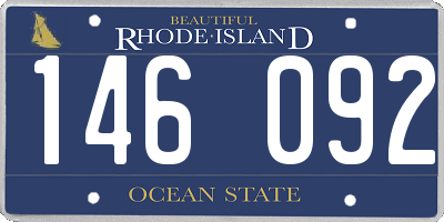 RI license plate 146092