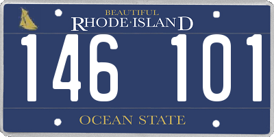 RI license plate 146101