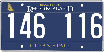 RI license plate 146116