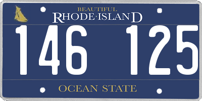 RI license plate 146125
