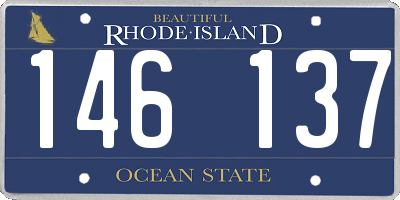 RI license plate 146137
