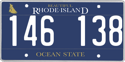 RI license plate 146138