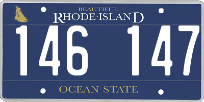 RI license plate 146147