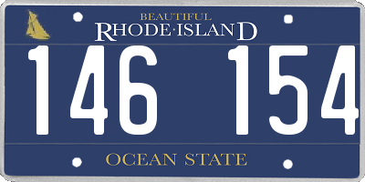 RI license plate 146154