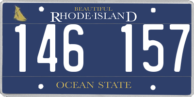 RI license plate 146157