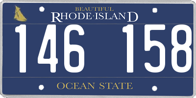 RI license plate 146158