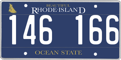 RI license plate 146166