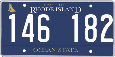RI license plate 146182