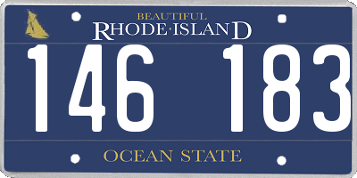 RI license plate 146183